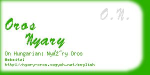 oros nyary business card